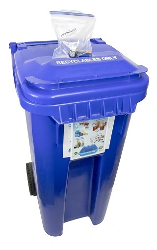 Batteries on the Blue Bin 2 Batteries on the Blue Bin 2